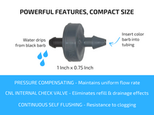 Load image into Gallery viewer, Dripper Kit: 1 GPH Netafim Woodpecker Jr Pressure Compensating Dripper Emitters (35-Pack) plus Hole Punch and Goof Plugs