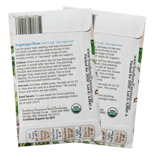 Load image into Gallery viewer, Certified Organic Yard Long Bean Seeds (Liana Asparagus Bean), Two Pack of 40 Seeds Each for Planting