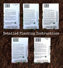 Load image into Gallery viewer, Herbal Tea Garden Organic Seeds Kit - Chamomile, Mint, Holy Basil, Echinacea, Lemon Balm