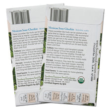 Load image into Gallery viewer, Certified Organic Cucamelon Seeds (Mexican Sour Gherkin/Mouse Melon), Two Pack of 70 Seeds Each