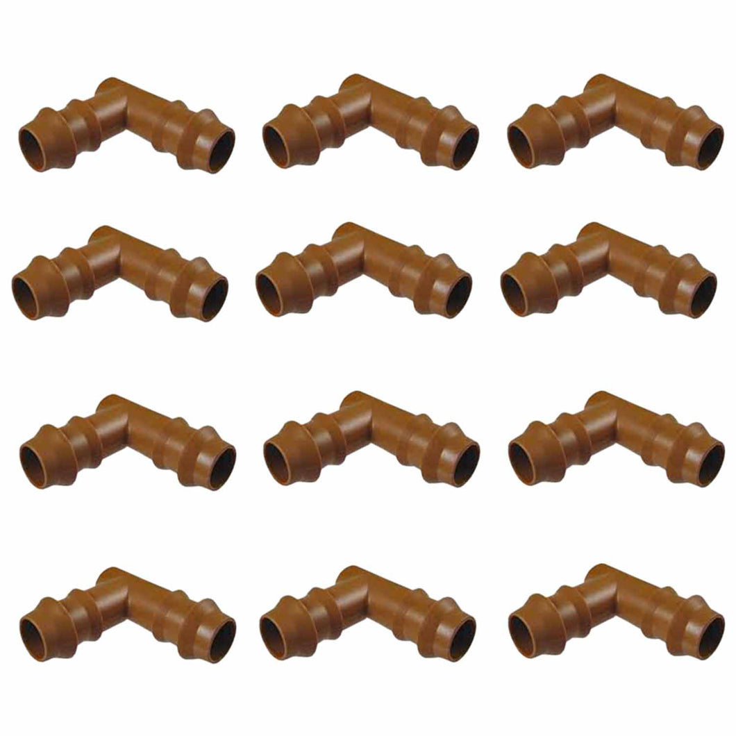 Habitech 12-Pack Barbed Elbow Drip Irrigation Fittings for 1/2