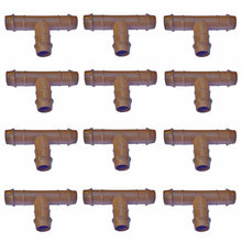 Load image into Gallery viewer, Habitech 12-Pack Barbed Tee Drip Irrigation Fittings for 1/2&quot; Tubing