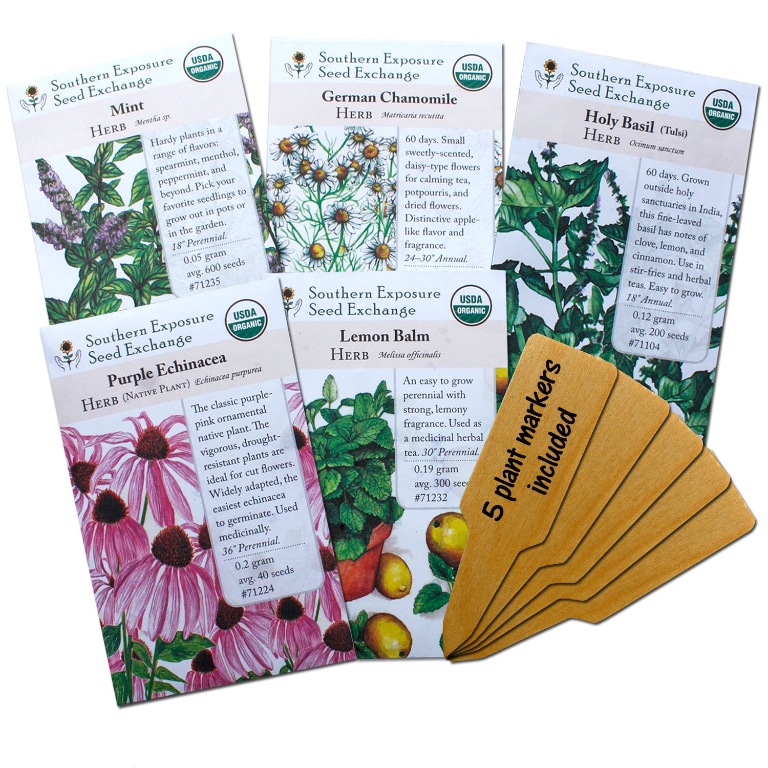 seeds for tea garden Herbal Tea Garden Organic Seeds Kit