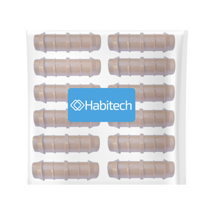 Habitech 12-Pack Barbed Coupling Drip Irrigation Fittings for 1/2" Tubing