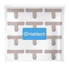 Load image into Gallery viewer, Habitech 12-Pack Barbed Tee Drip Irrigation Fittings for 1/2&quot; Tubing