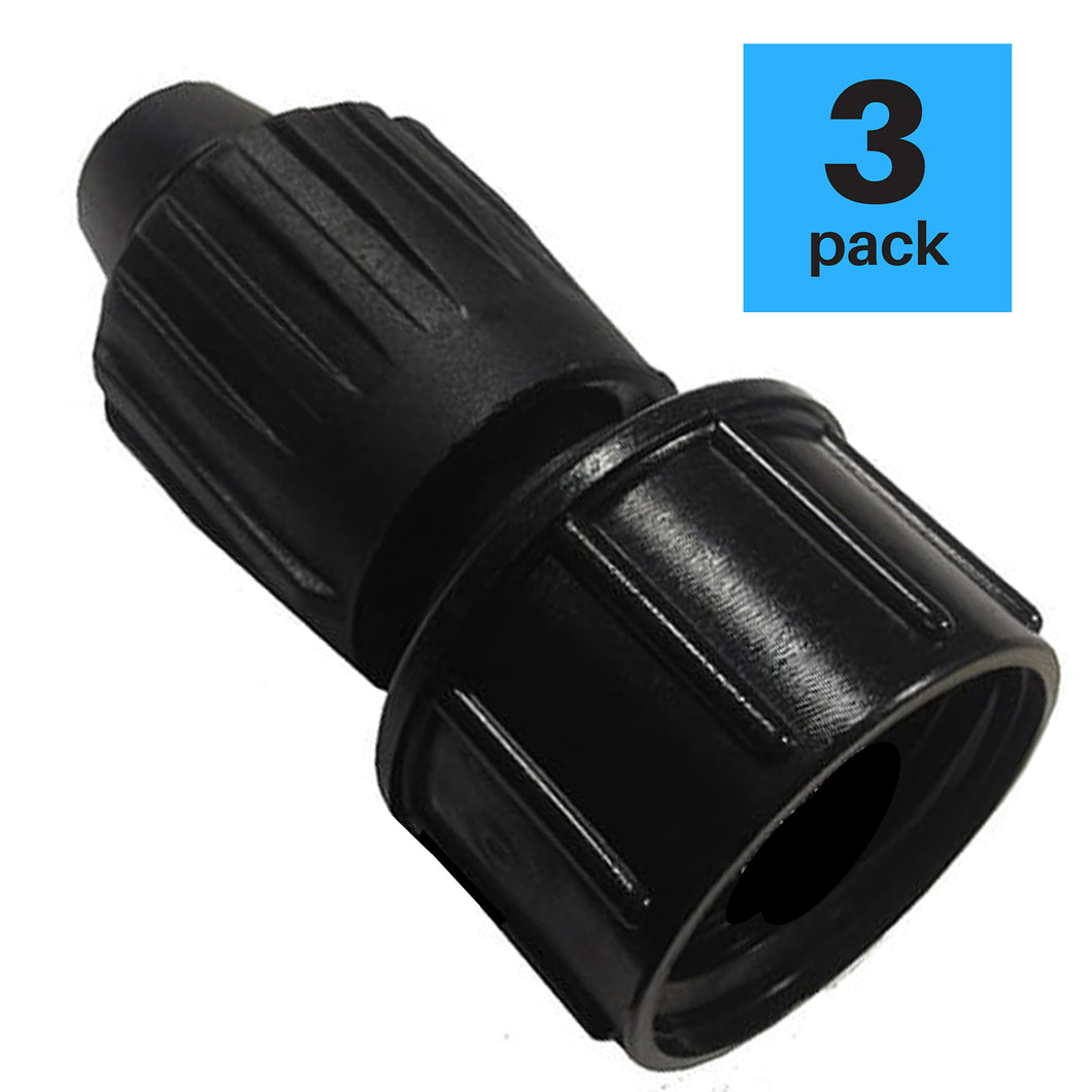 Habitech 3-Pack 1/2 Inch Drip Irrigation Tubing to Faucet/Garden Hose Adapter
