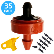 Load image into Gallery viewer, Dripper Kit: 1/2 GPH Netafim Woodpecker Jr Pressure Compensating Dripper Emitters (35-Pack) plus Hole Punch and Goof Plugs