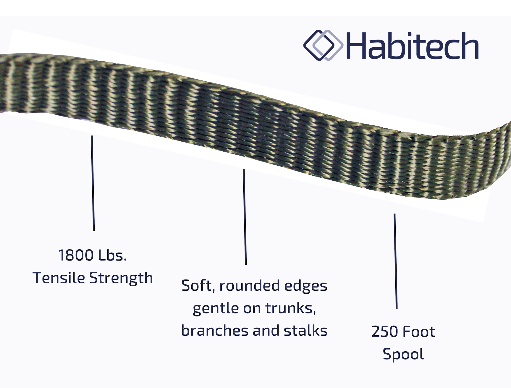 thumbnail image 2 of 250' Tree Tie Staking And Guying Material 1,800 Lbs Strength Support 2 of 12